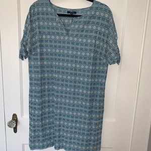Madewell Embroidered Blue Dress, Size L